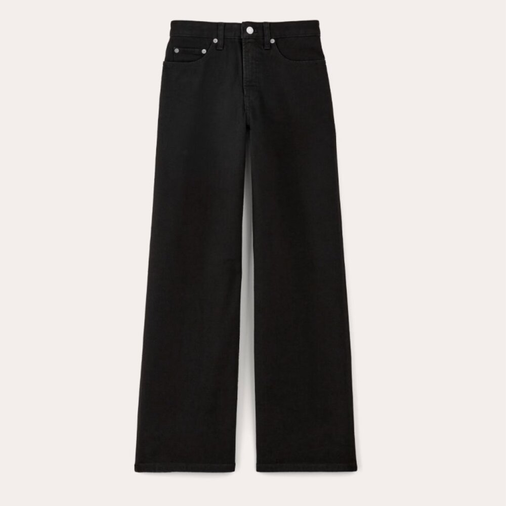NWT Everlane Mid-Way Jean Washed Black Wide Leg Size 32 - Picture 2 of 5